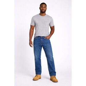 Rustler Men's Jeans 33x30 Blue Denim Straight Leg Regular Fit Workwear Vintage‎